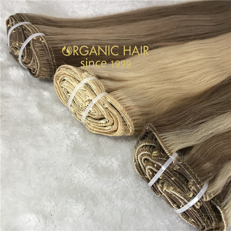 Best quality clip in human hair extensions C39